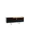 Manhattan Comfort Winston 53.14 TV Stand with 4 Shelves in Black and Cinnamon 223952 - alternate 6